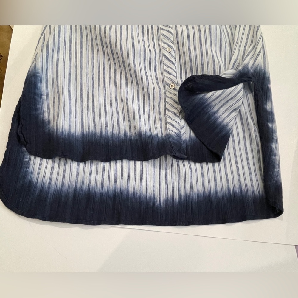 Emma G Blue Striped Cotton Sleeveless Dress - Picture 8 of 14